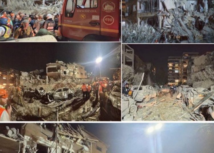 IRAN ATTACK Israel rubb