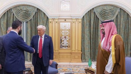 Trump Jaulani US syria MBS trump
