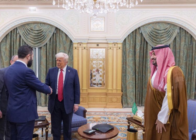 Trump Jaulani US syria MBS trump