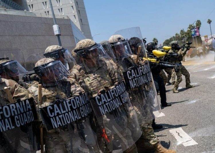 USA National guard LA Riot