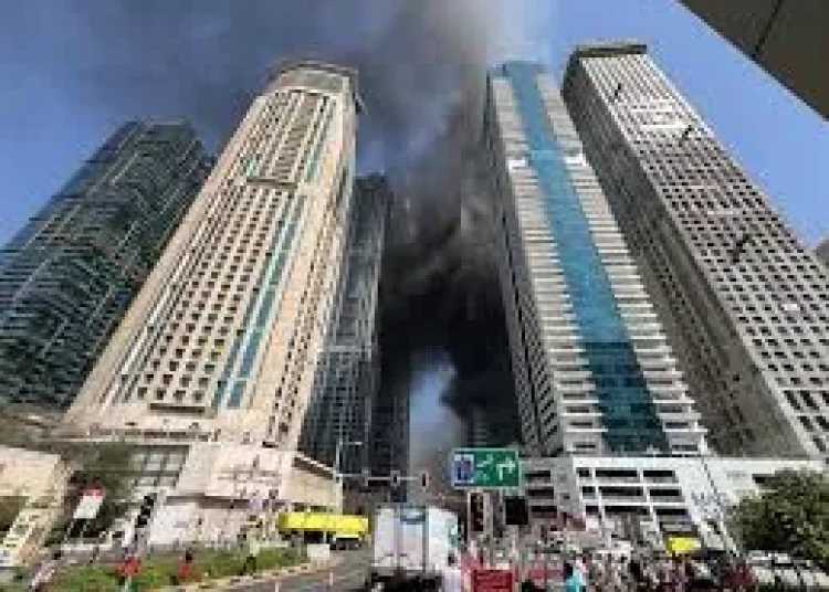 dubai marina fire