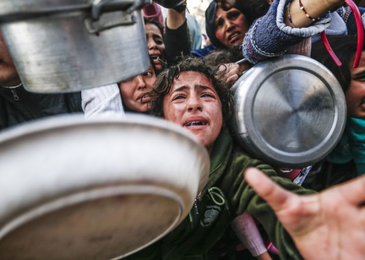 gaza starvation food begging